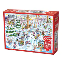Outset Media - Outset Media: Cobble Hill: DoodleTown Hockey Town 1000 Piece Puzzle