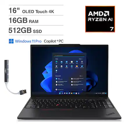 16" OLED Touch 4K
16GB RAM
512GB SSD
AMD RYZEN AI 7
Windows 11 Pro Copilot+PC
