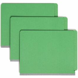 Smead Manufacturing - Smead SafeSHIELD Tab Cut Letter Recycled Classification Folder Green Case of 10