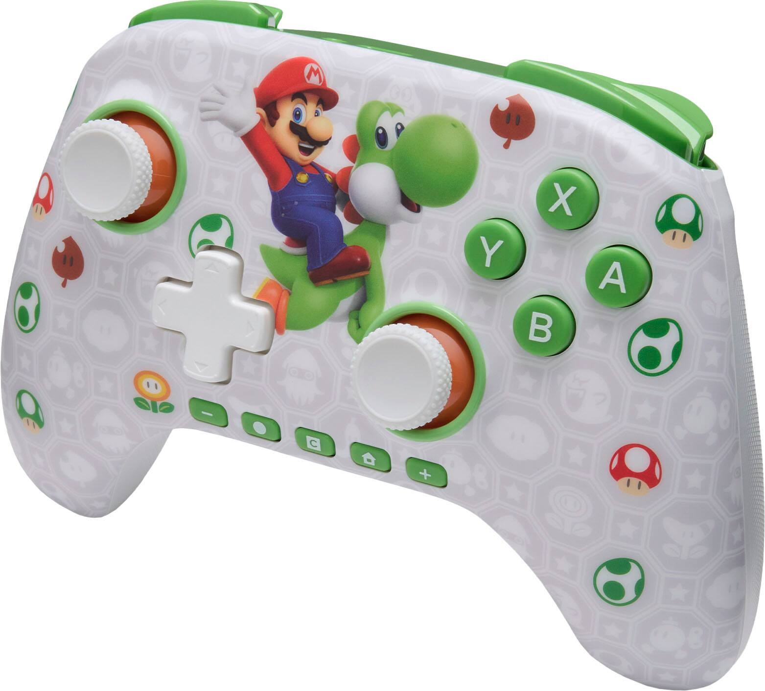 Left. PowerA - Advantage Wireless Controller for Nintendo Switch 2 - Mario & Yoshi.