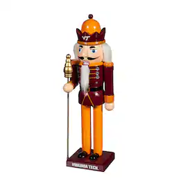 Evergreen Enterprises - Virginia Tech Hokies 12" Wooden Nutcracker Statue - Multicolor