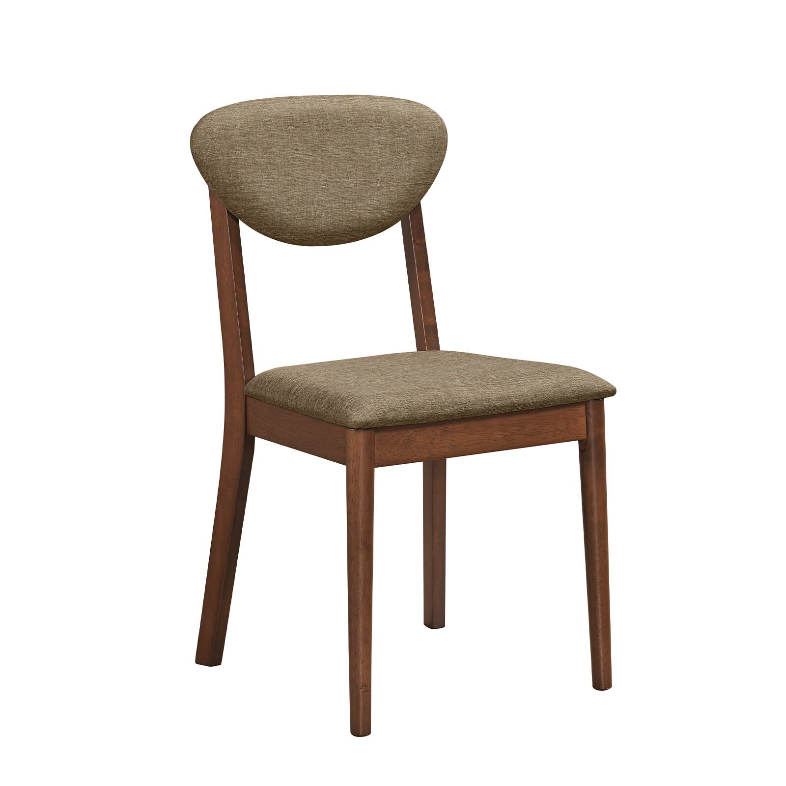 Alt View 5. Gymax - Gymax Wooden Dining Chairs Set of 4 w/Rubber Wood FramePadded Seat & Back Cushion Coffee & Clay Brown - Brown.