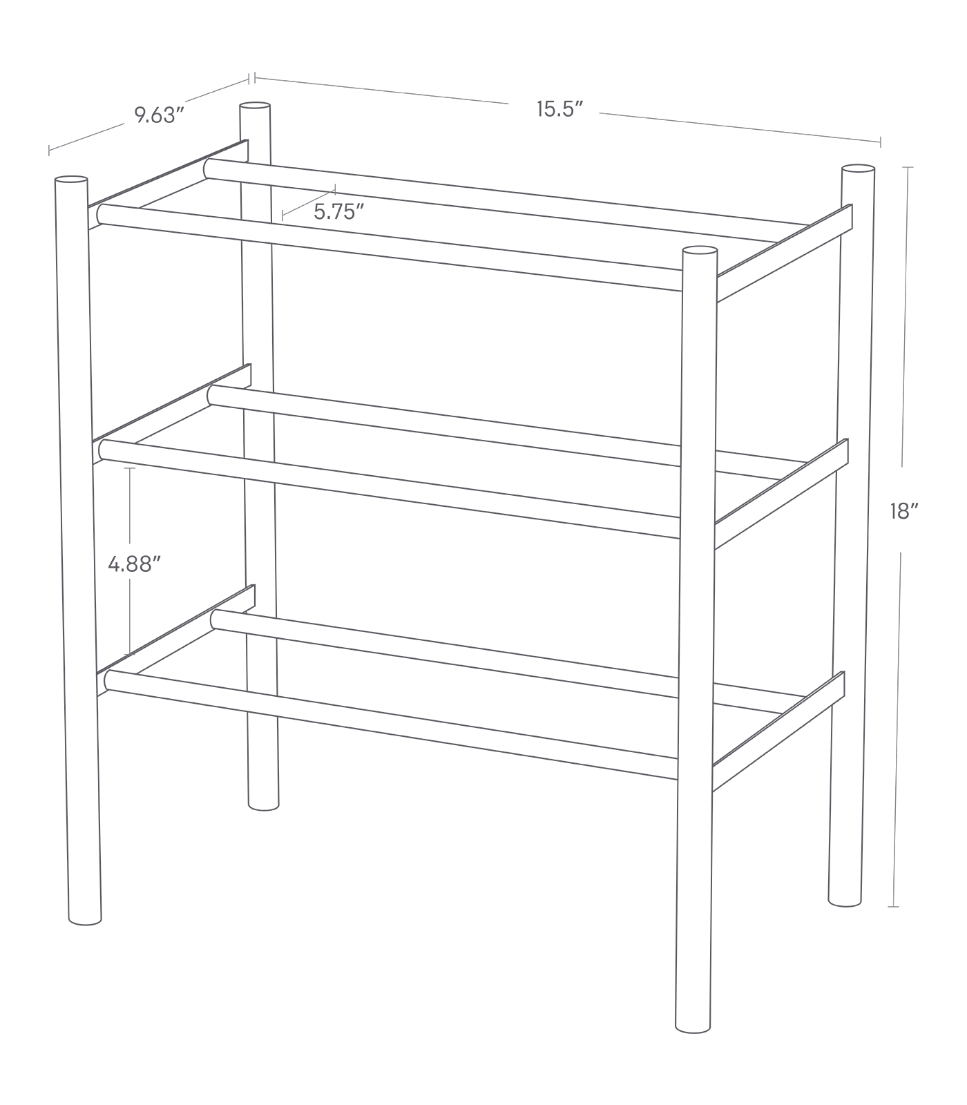 Left. Yamazaki Home - Expandable Shoe Rack (18" H)  - Steel - Forest Green.