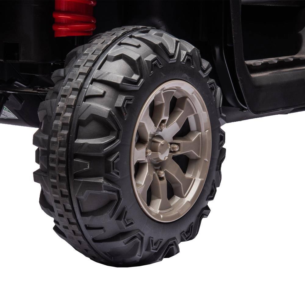 Alt View 1. BreeBe - 24V 2-Seater Kids Ride-On Truck UTV with 2x200W Motors, Dump Bed/Shovel, Remote Control, Non-Slip Tires for Boys & Girls - Blue.