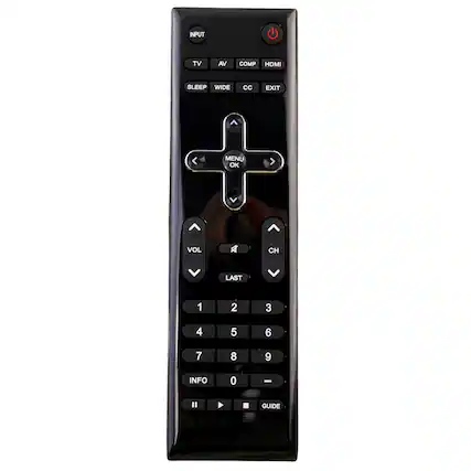 INPUT TV AV COMP HDMI SLEEP WIDE CC EXIT MENU OK VOL CH LAST 1 2 3 4 5 6 7 8 9 INFO 0 - GUIDE