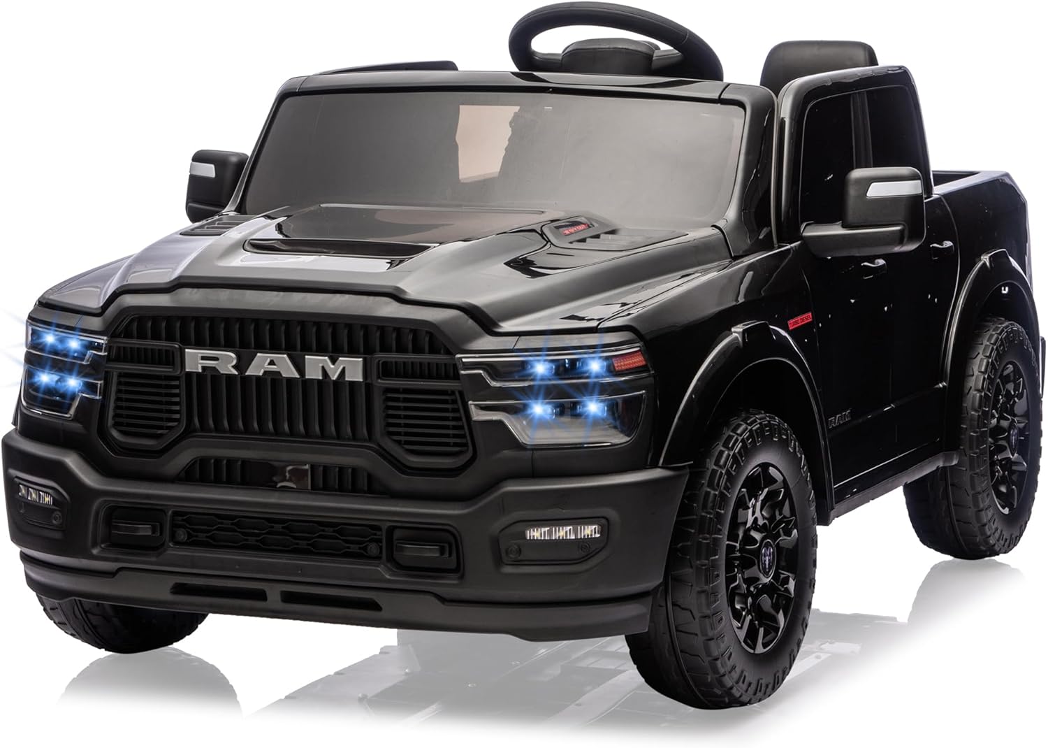 Homhougo - 24V Ride on Toys Licensed RAM 2500, 2 Seater Kids Ride on Truck Car w/Remote Control, Toddler Electric Car price history on PriceWatchPro