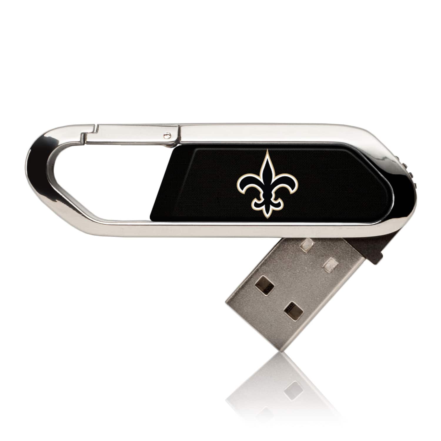 Keyscaper - New Orleans Saints Solid Clip USB Flash Drive-16 GB USB-C - Multicolor