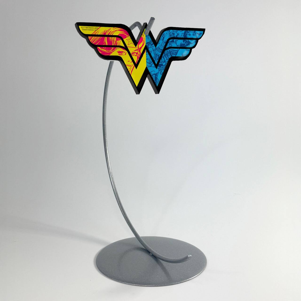 Alt View 4. Trend Setters - DC Wonder Woman (Split) Wonder Woman Emblem-Shaped Acrylic Print - Multicolor.