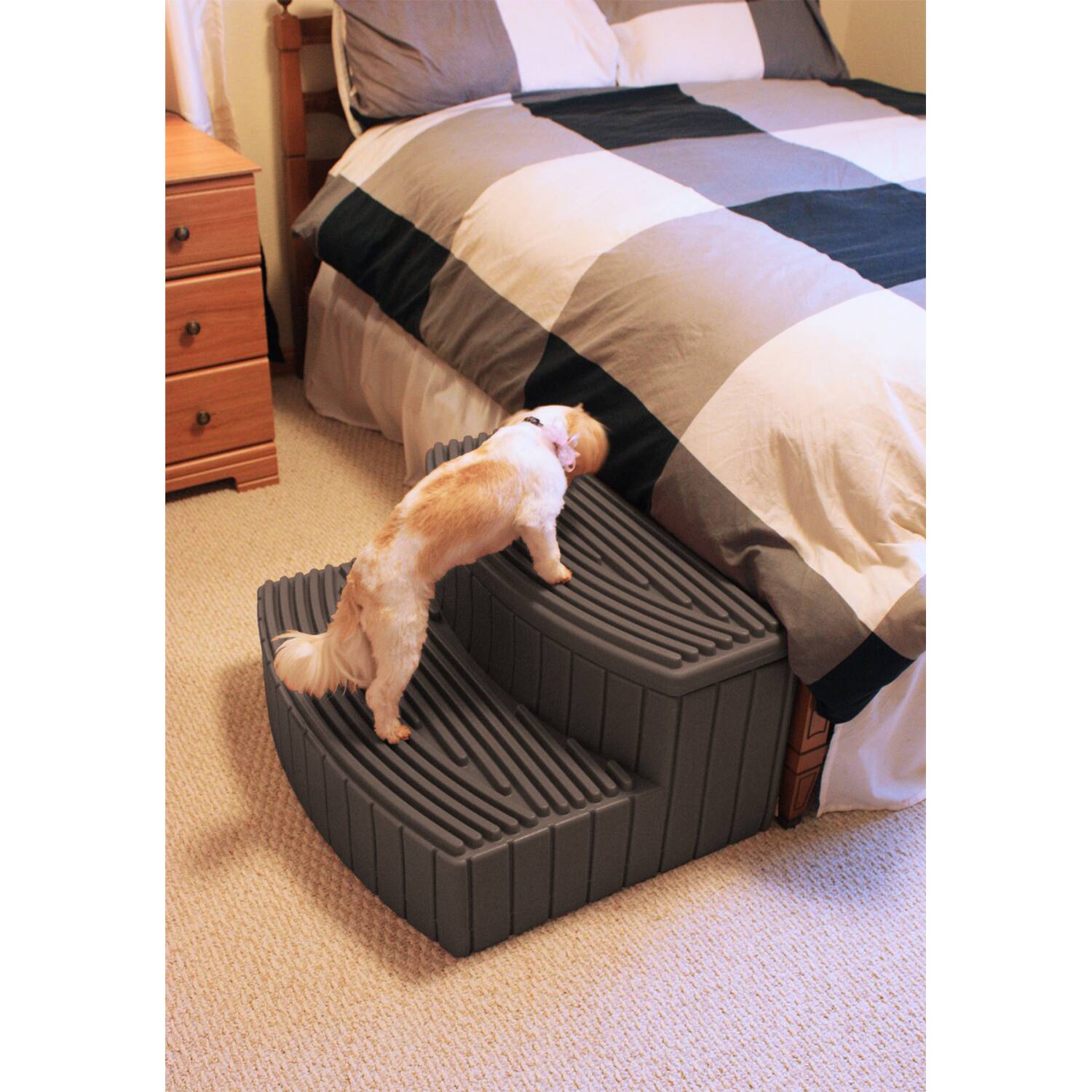 Alt View 5. Good Ideas - Good Ideas Stora Step Lightweight Plastic Outdoor & Indoor Storage Step, Oak - Oak.