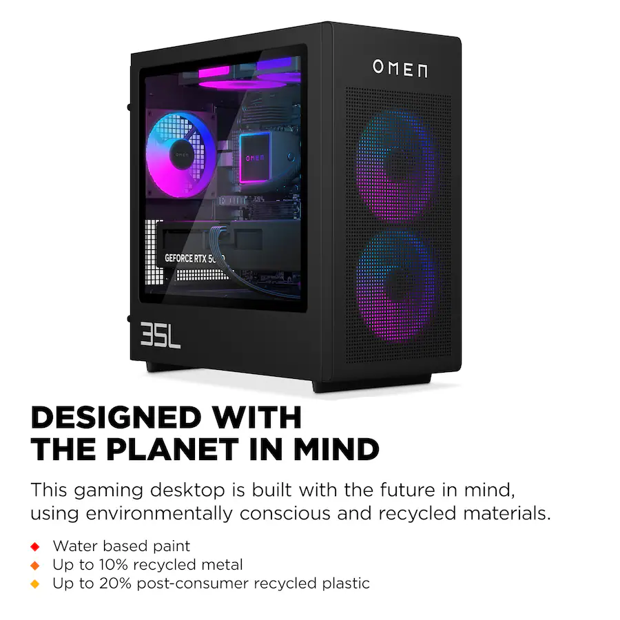 HP OMEN 35L Gaming Desktop Intel Core i7 14700F 2024 32GB Memory NVIDIA ...