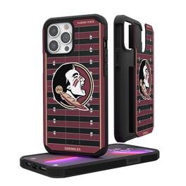 Keyscaper - NCAA - Florida State Seminoles Field iPhone Rugged Case - 14 - Multicolor