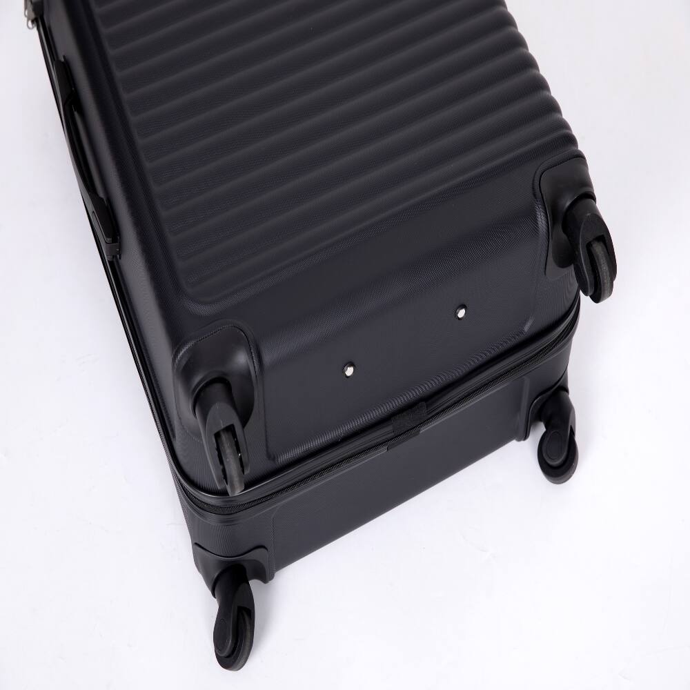 Alt View 7. Ropilly - Ropilly 3 Piece Luggage Set Hardshell Suitcase with Wheels TSA Lock Black 20 24 28 Inch - Black.