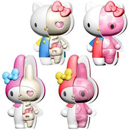 Megahouse - Sanrio Kaitai Fantasy Figures - Hello Kitty & My Melody - 4 Pack