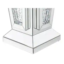Elegant Decor - 15 inch Crystal End Table In Mirror Finish - Clear