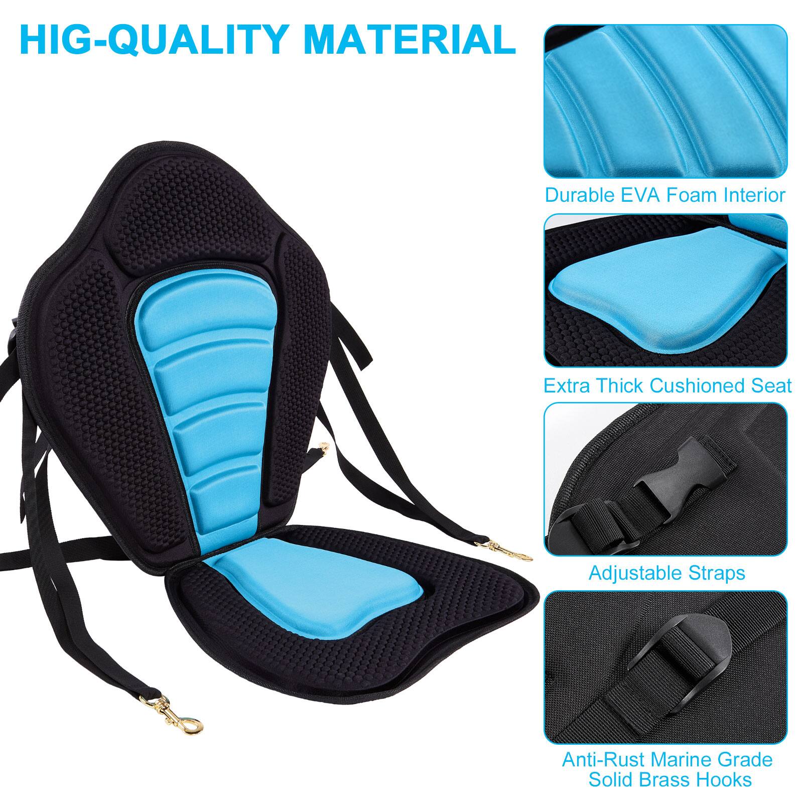 HIG-QUALITY MATERIAL

- Durable EVA Foam Interior
- Extra Thick Cushioned Seat
- Adjustable Straps
- Anti-Rust Marine Grade Solid Brass Hooks