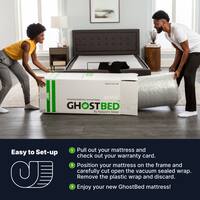 Ghostbed - Hybrid Massage Mattress TXL - White - Front_Zoom