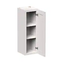 Boyel Living - 12-in W x 36-in H x 12-in D Shaker RTA Kitchen Wall Cabinet with Soft-Close Doors - Glacier White