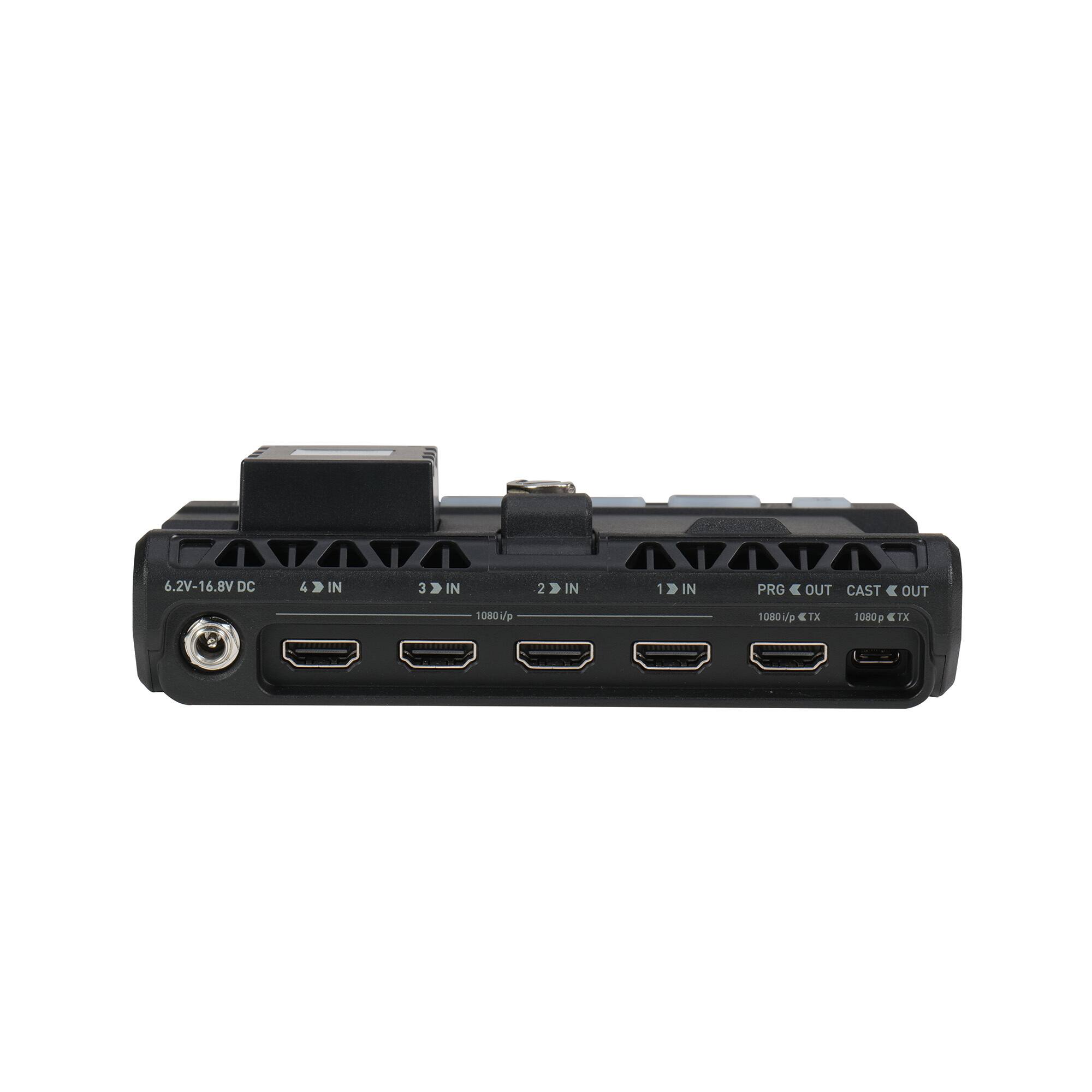 AVAVO 6.2V-16.8V DC  
4 IN  
3 IN  
2 IN  
1 IN  
PRG OUT  
CAST OUT  
1080p TX  
1080p TX