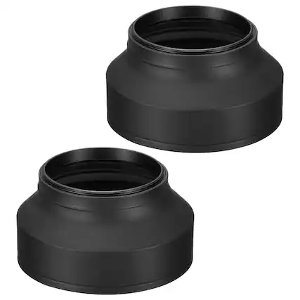 Front. Unique Bargains - 2pcs 67mm Rubber Collapsible Lens Hood Anti-Reflection for Nikon/Fuji/Pentax/Leica - Black.