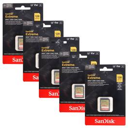 5x Sandisk 128GB Extreme SDXC UHS-I Memory Card