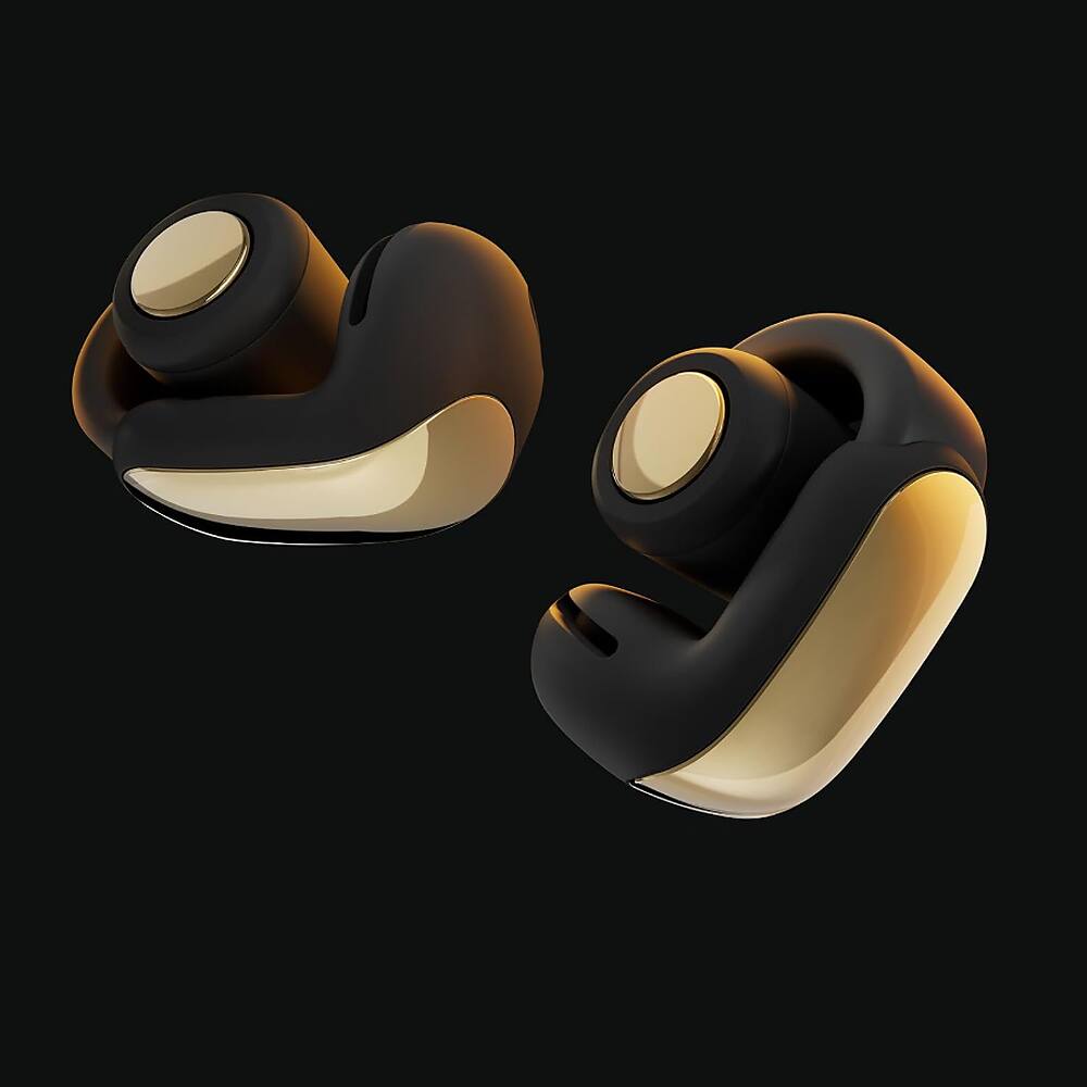 Back. Bose - Ultra Open Earbuds Bluetooth Open-Ear Clip-On Headphones + 26-Month Extended Warranty Protection - Desert Gold.