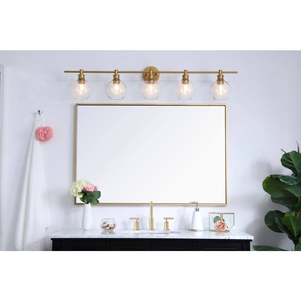 Living District - Collier 5 light Wall sconce - Brass And Clear Glass price history on PriceWatchPro
