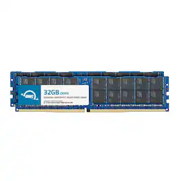 OWC - 64GB (2x32GB) DDR5 5200MHz 2Rx4 CL42 ECC Registered 288p RDIMM Memory RAM for Workstations, Servers, NAS Systems - Black Chips