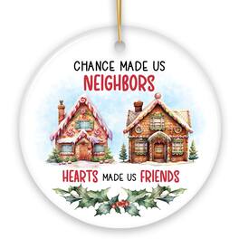 OrnamentallyYou - Neighbors Becomes Friends Quote Ornament Sentimental Friendship Appreciation Christmas Gift - Multi-colored