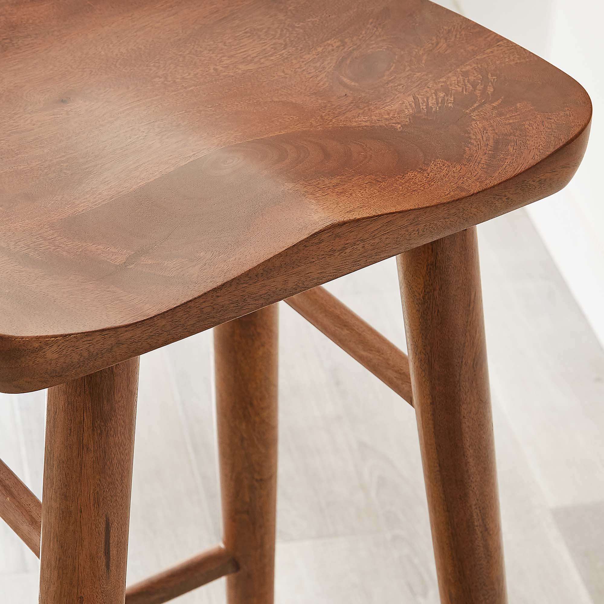 Alt View 6. Modway - Saville Backless Wood Bar Stools Set of 2 - Brown.