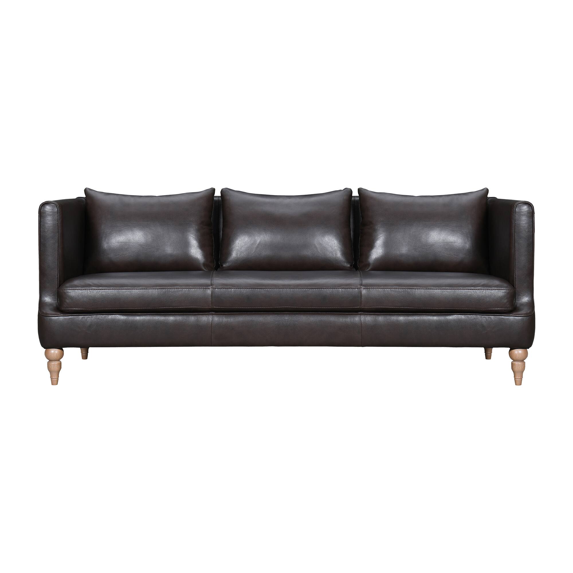 Dark Brown Leather Couch