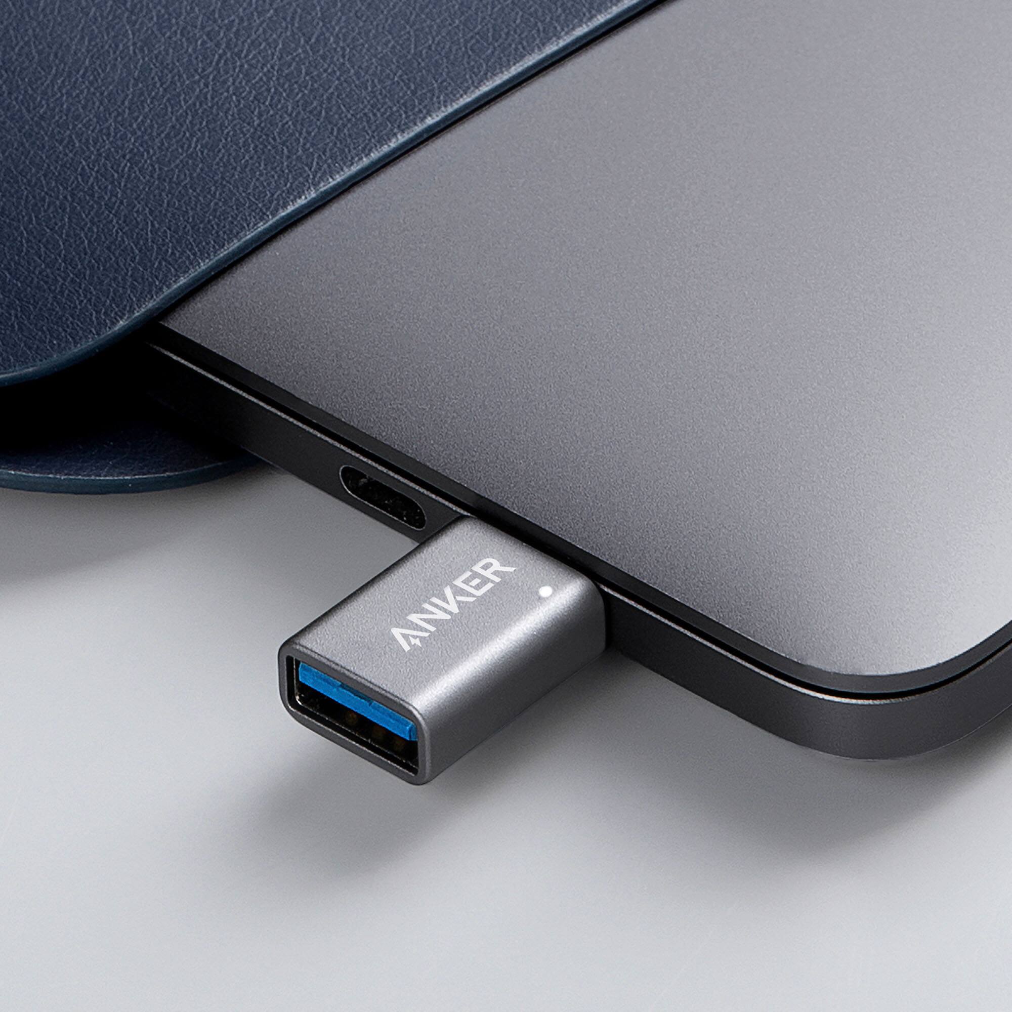 Alt View 1. Anker - USB-C to USB 3.0 Female Adapter 2-pack - Gray.