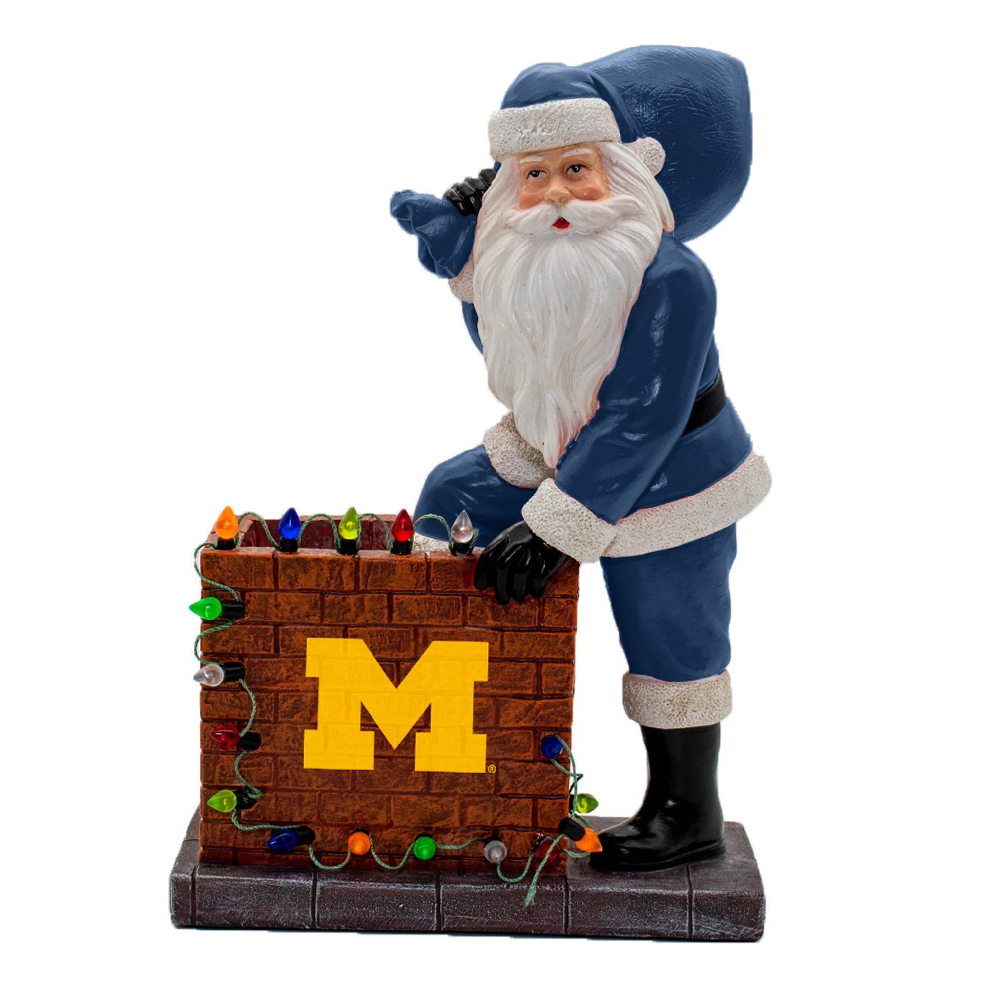 Front. The Memory Company - Michigan Wolverines Up On the Roof Top Figurine - Multicolor.