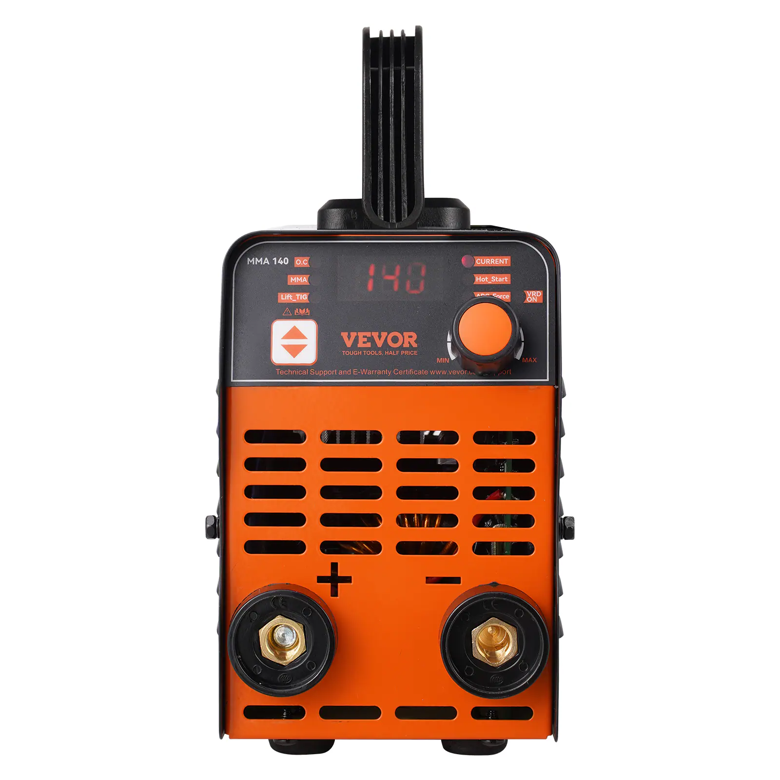 MMA 140 O.C  
MMA LR_TIG  
TI A MA 140  
CURRENT  
Hot Start  
I derce  
VRO  
NO  
VEVOR  
TOUGH  
TUULA  
MALI  
PRE  
Am  
Technical Support and E-Warranty Certificate  
www.eVIE - vor  
MMA