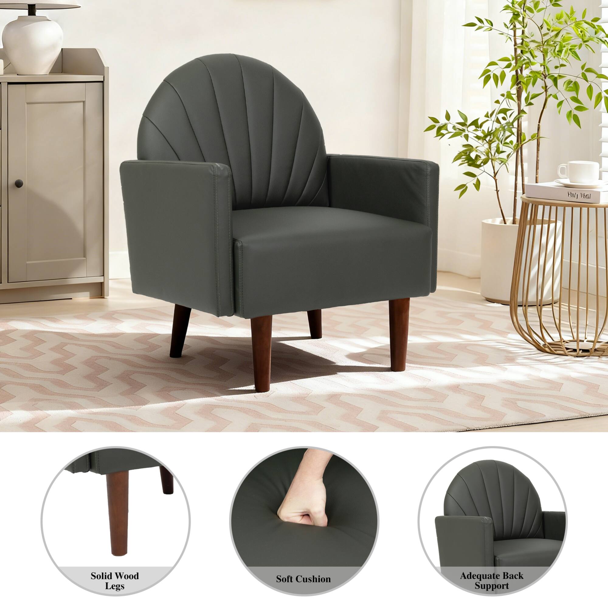 - Solid Wood Legs
- Soft Cushion
- Adequate Back Support