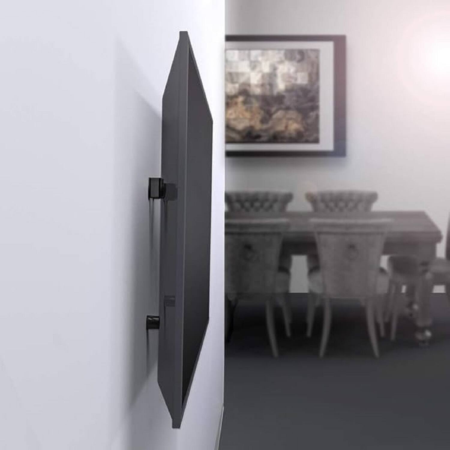 Left. ELG - ELG Fixed TV Wall Steel Mount with Universal VESA Quick Release System for 14 to 75 inch TVs - Black.