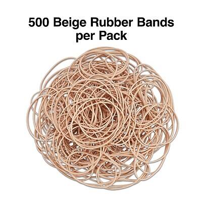 500 Beige Rubber Bands per Pack