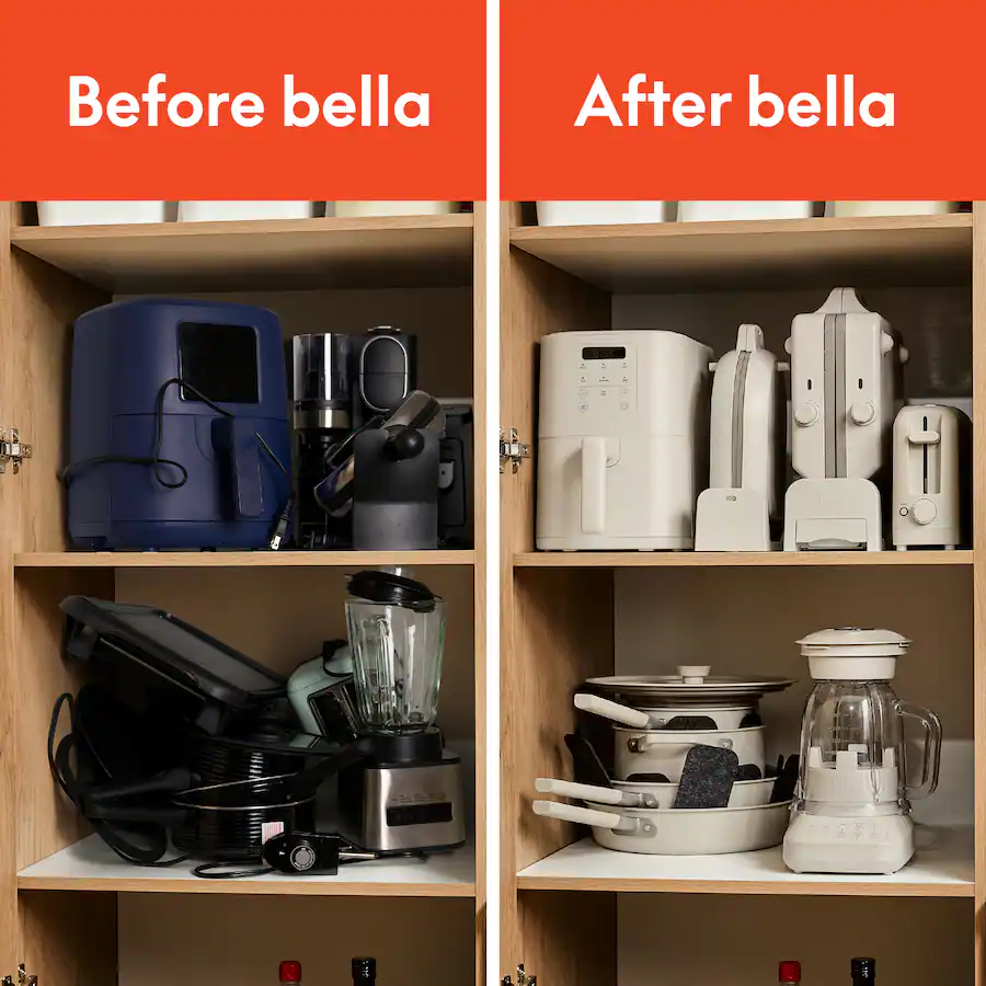 Bella Fits anywhere Kitchenware: 9 Piece Store More Ceramic Nonstick ...
