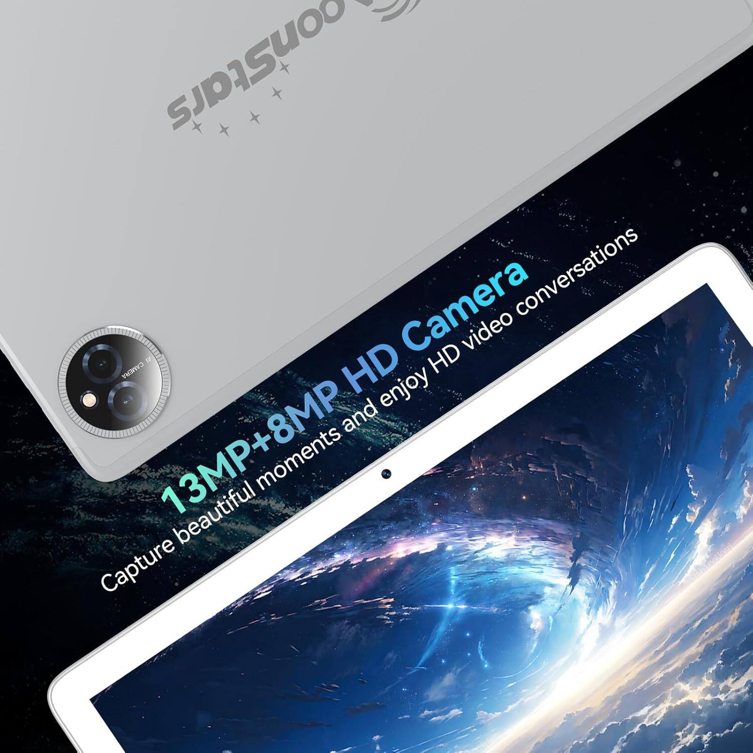 13MP+8MP HD Camera  
Capture beautiful moments and enjoy HD video conversations