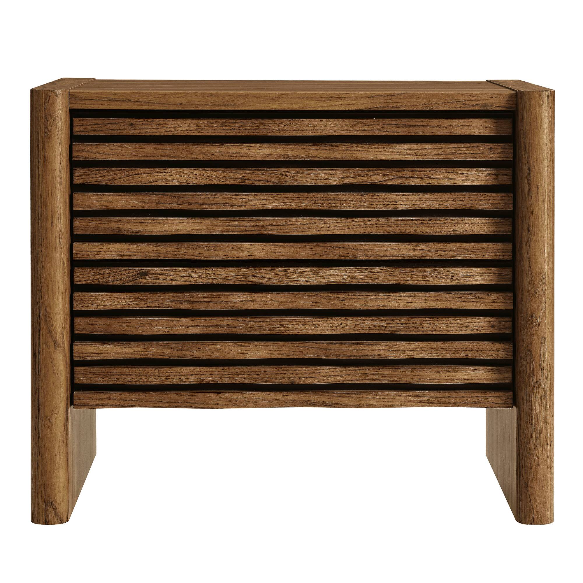 Alt View 4. Modway - Emric Wave Nightstand by Modway - Walnut.