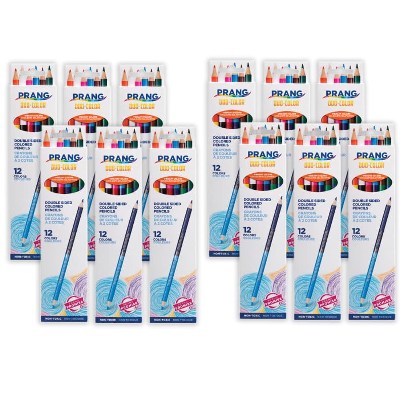 Prang - Duo Colored Pencils  12 Color Set  12 Sets