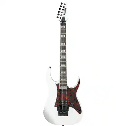Front. Ibanez - Ibanez RG Prestige Series RG653DX Electric Guitar - White Flat.