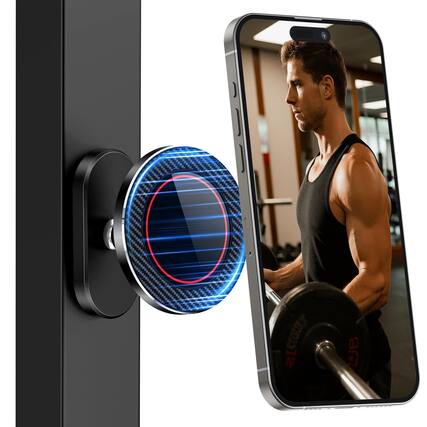 Front. PO3TICJUNKI3 - All Gym Magnetic Phone Holder For Magsafe High end Workout Men Women Mount Accessories Compatible With 17 16 - Black.