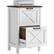 Front. Homcom - File Cabinet with 2 Drawers, Rustic Farmhouse Office Storage Cabinet for A4, Letter Size - Distressed White.