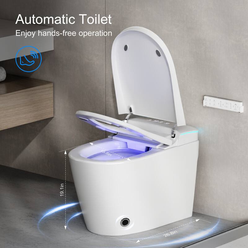 Automatic Toilet  
Enjoy hands-free operation  

15.8in  
19.1in  
26.8in