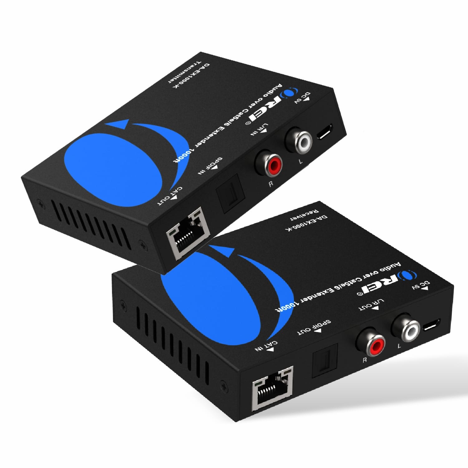 Orei S/PDIF & L/R Audio Extender 1000ft (cat6) DA EX1000 K Black