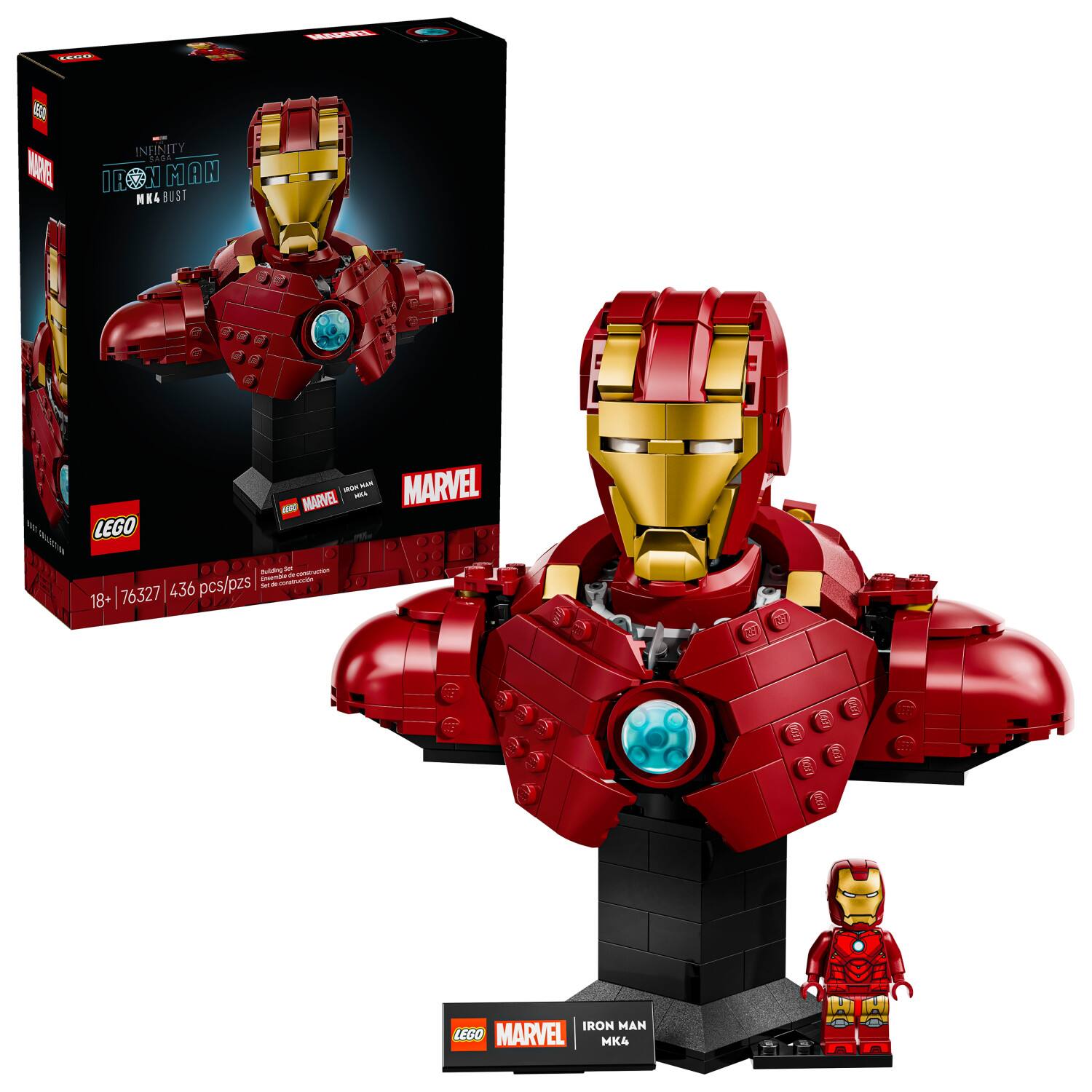 LEGO - Marvel Iron Man MK4 Bust Building Kit for Adults 76327
