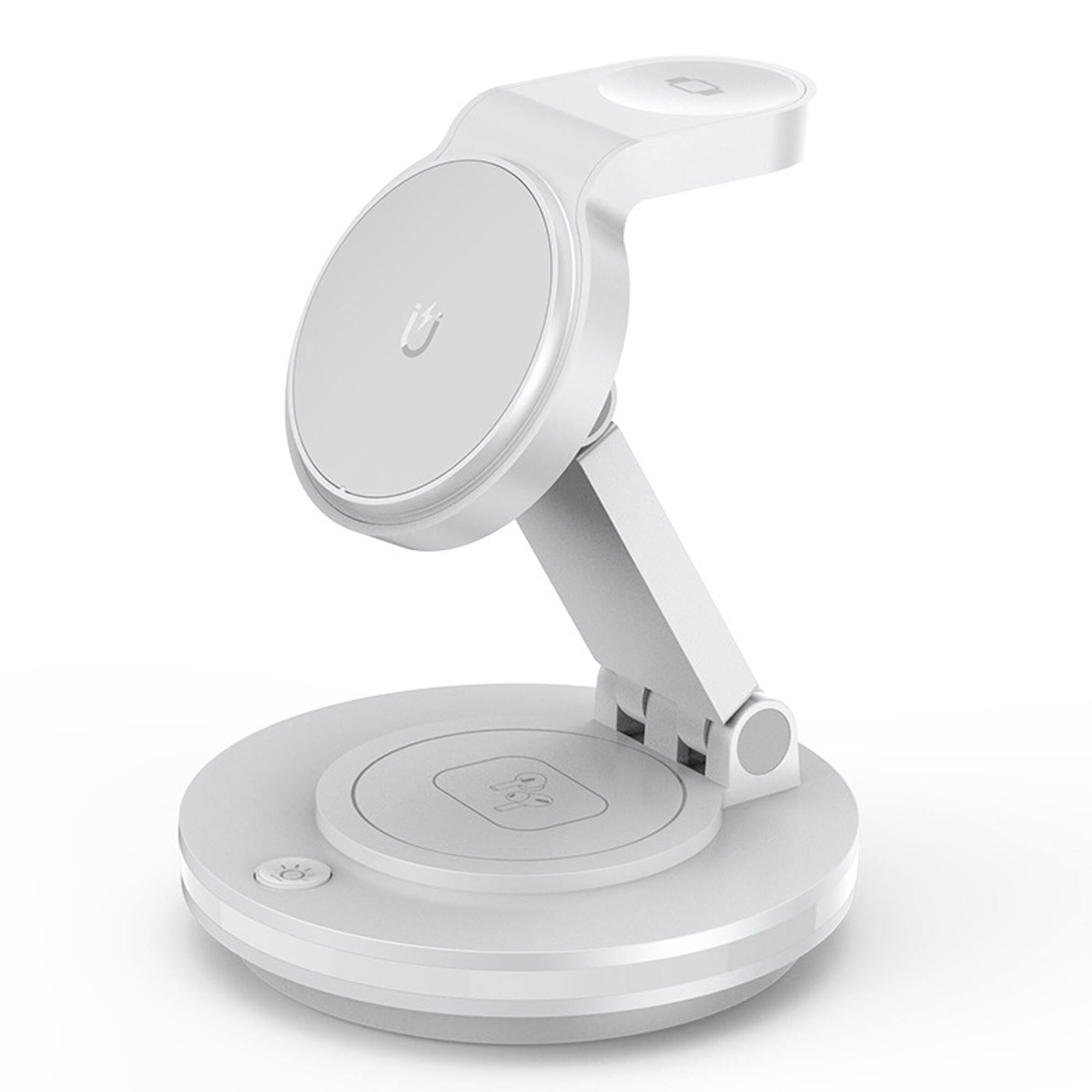 Front. YONWAY - Rotatable and Foldable Wireless Charger, Fast Magnetic Charging Station for iPhone, Apple Watch, Airpods.