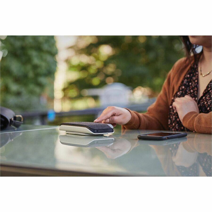 Alt View 4. HP - Poly Sync 20+ Microsoft Teams Certified USB-A Speakerphone - Wired/Wireless Bluetooth - Microsoft Teams - 3 x - Silver.