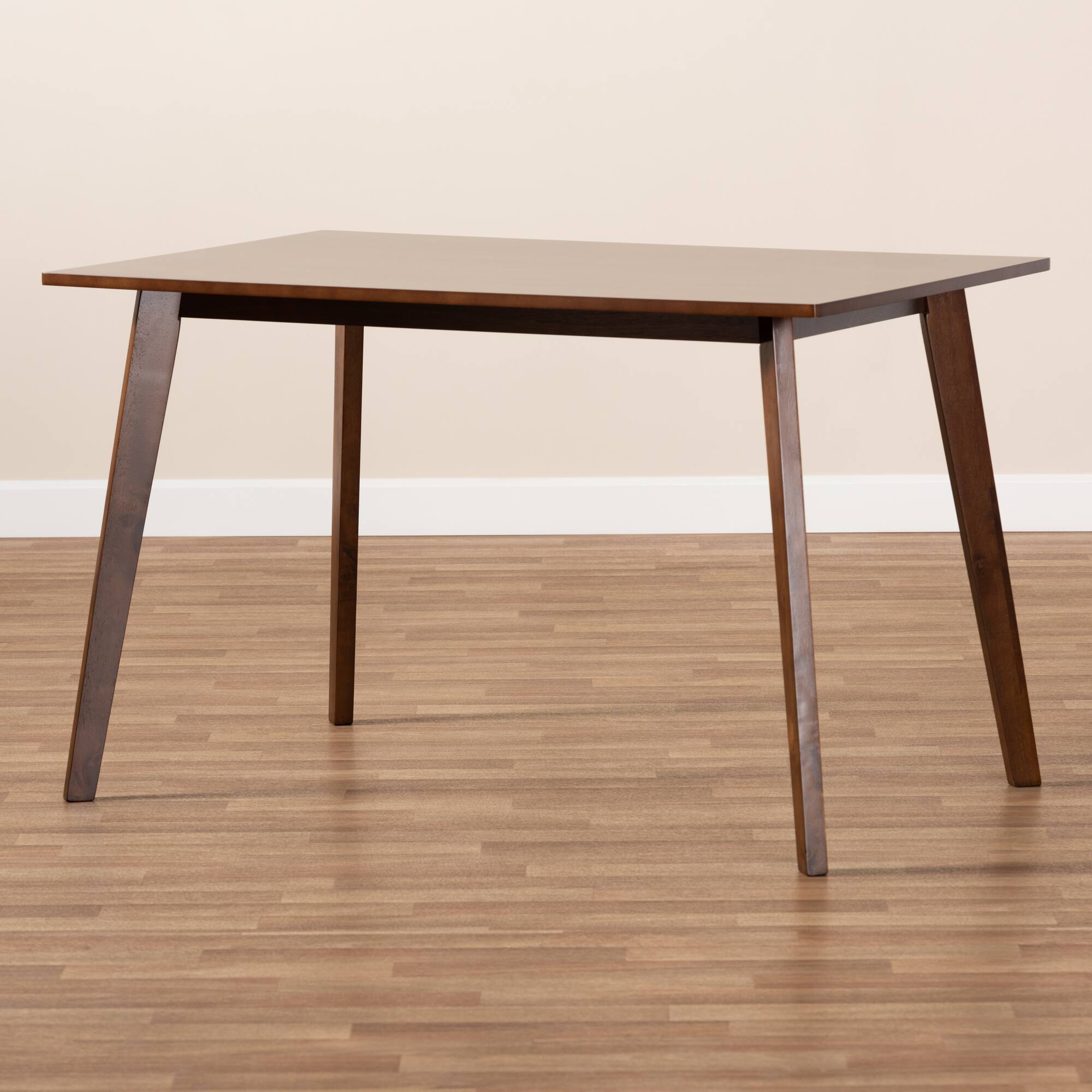 Alt View 1. Baxton Studio - Britte Mid-Century Modern Transitional Finished Rectangular Wood Dining Table - Walnut.