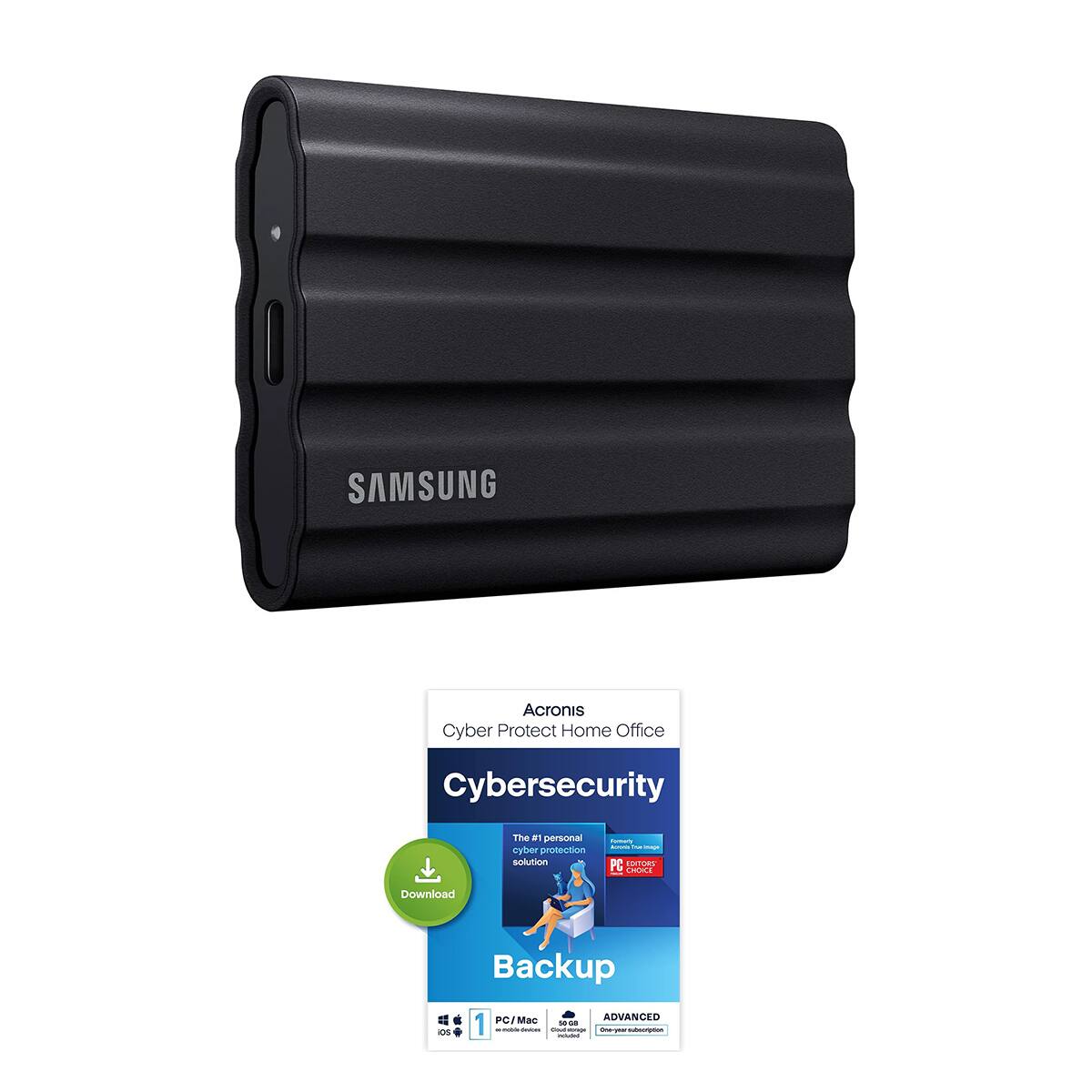 SAMSUNG Acronis Cyber Protect Home Office Cybersecurity  
The #1 personal Cyber protection solution - | - - PC h CHOCE Download Backup d. es 1 PC/Mac ADVANCED - - i - - A - - - -